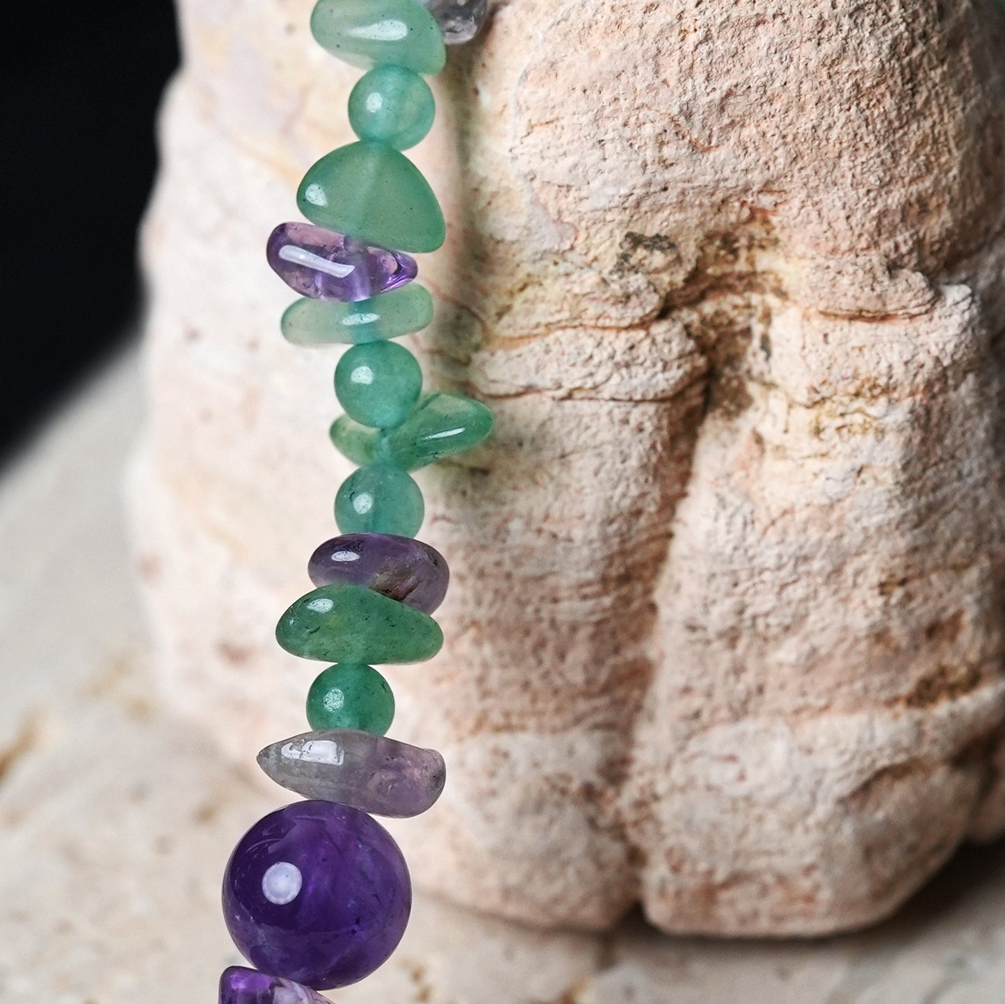 Moon Stone Amethyst Malachite Aventurine Bracelet