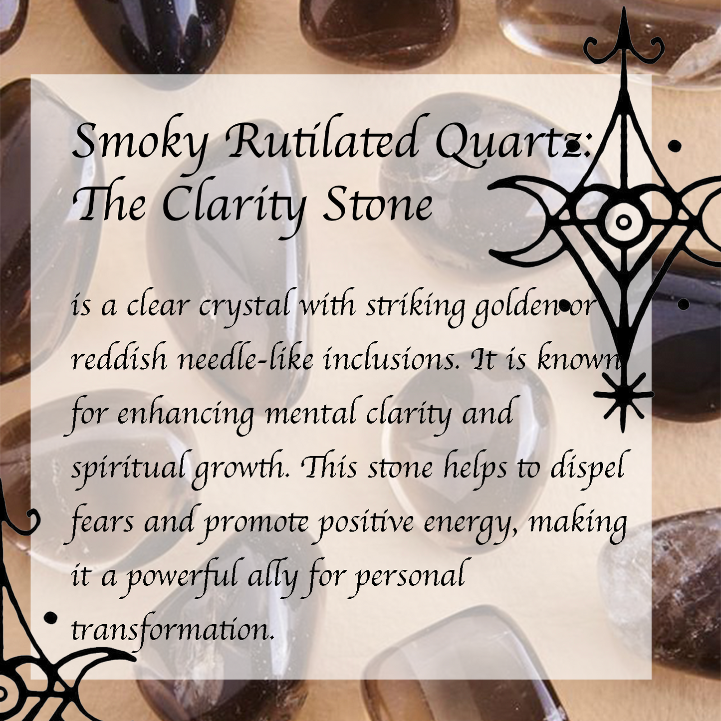 Obsidian Silver Black Sunstone Smoky Rutilated Quartz Strength Bracelet